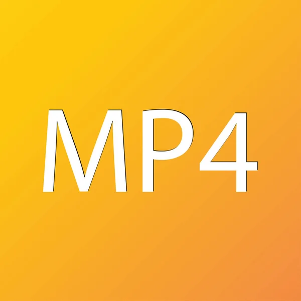 Mpeg4 비디오 아이콘 텍스트에 그림자와 디자인 — 스톡 사진