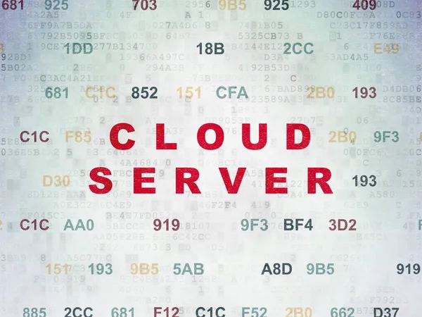 Bulut Teknolojisi Kavramı Hexadecimal Code Ile Dijital Veri Kağıdı Arka — Stok fotoğraf