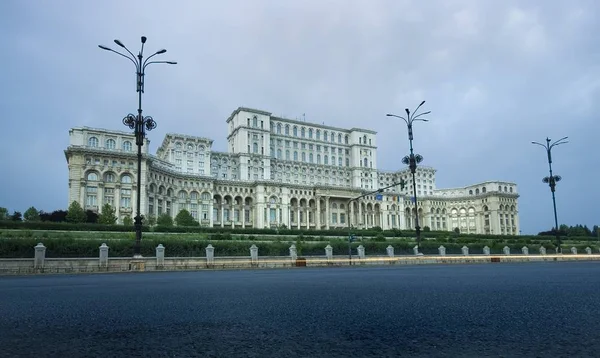 Palazzo Del Parlamento Bucarest Romania Costruito Ceausescu — Foto Stock