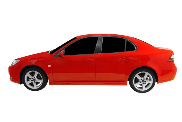 Rotes Auto Isoliert Auf Weißem Hintergrund — Stockfoto