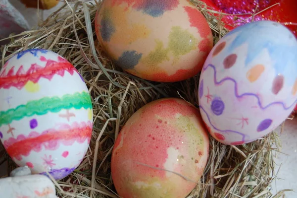 Pintar Mano Huevo Pascua —  Fotos de Stock