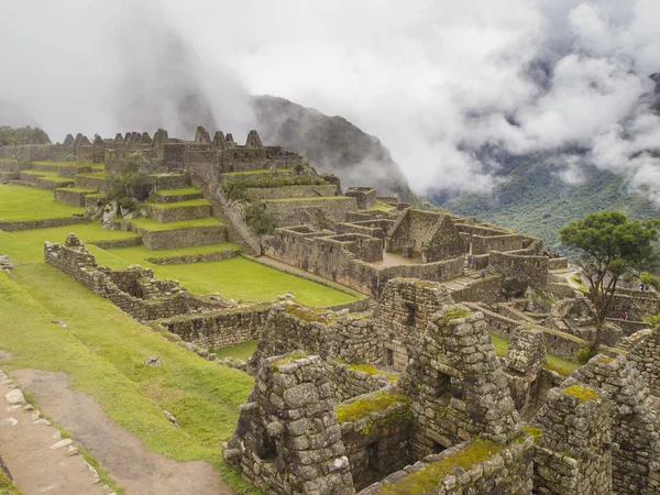 Ruinas Edificios Machu Picchu Ciudad Misteriosa Sitio Arqueológico Civilización Precolombina — Foto de Stock