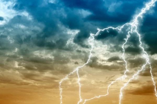 Cloudy Sky Abstract Background Lightning — Stock Photo, Image