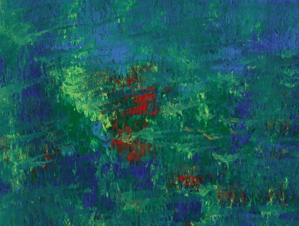 Impressionist Canvas Blue Green — Stock Photo, Image