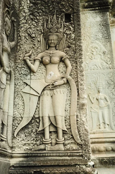 Statue Angkor Wat Cambodia — Stock Photo, Image