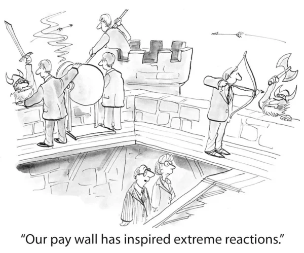 Nuestro Muro Pagos Inspirado Reacciones Extremas — Foto de Stock