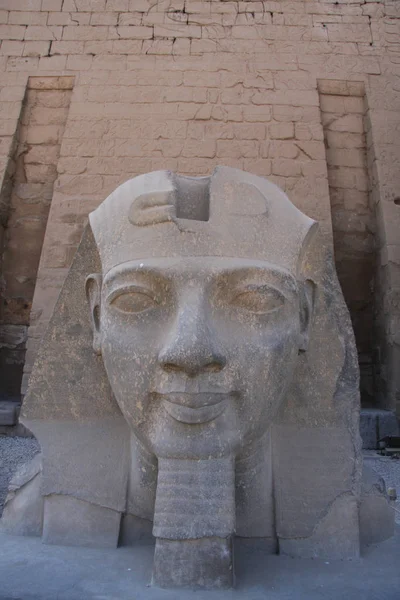 Esfinge Cabeza Luxor Templo Luxor Egipto — Foto de Stock