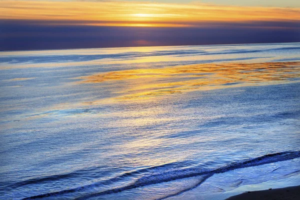 Ellwood Mesa Coastline Pacific Oecan Orange Sunset Goleta California — Stock Photo, Image