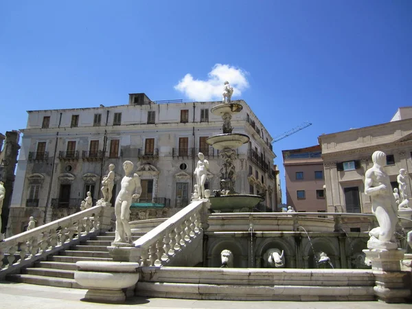 Antigua Calle Ciudad Palermo Italia — Foto de Stock
