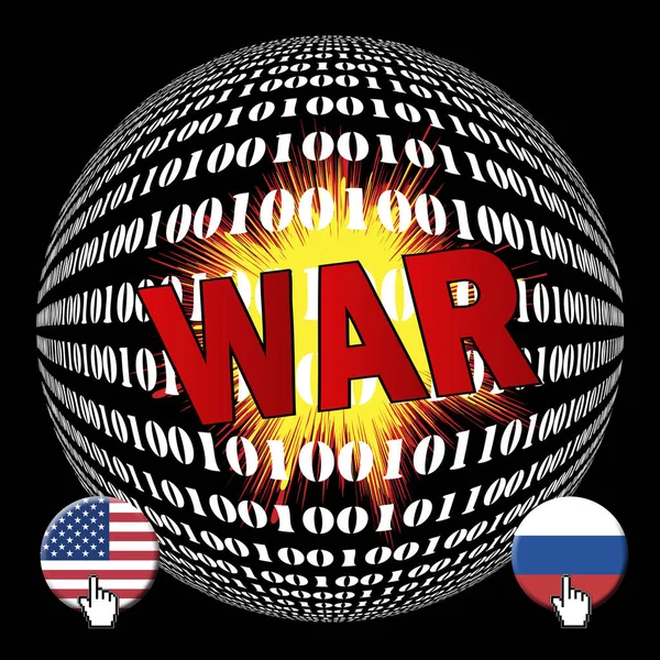 Майбутня Війна Між Америкою Росією Інтернеті — стокове фото