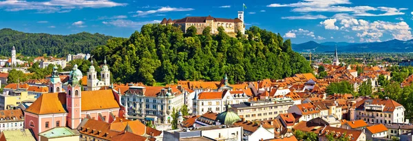 Panoramatický Výhled Město Lublaň Hlavní Město Slovinska — Stock fotografie