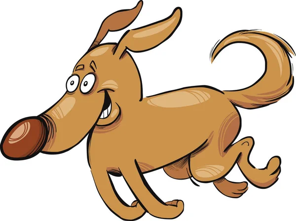 Dibujos Animados Ilustración Perro Corriendo — Foto de Stock