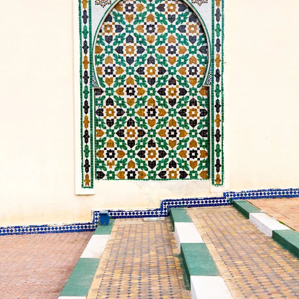 Finestra Blu Morocco Africa Vecchia Costruzione Costruzione Muro Marrone — Foto Stock