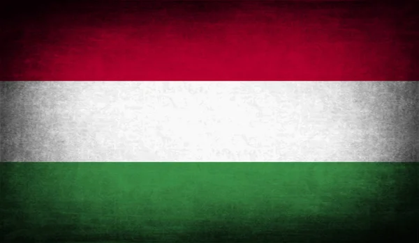 Magyarország Zászlaja Régi Textúrával Illusztráció — Stock Fotó