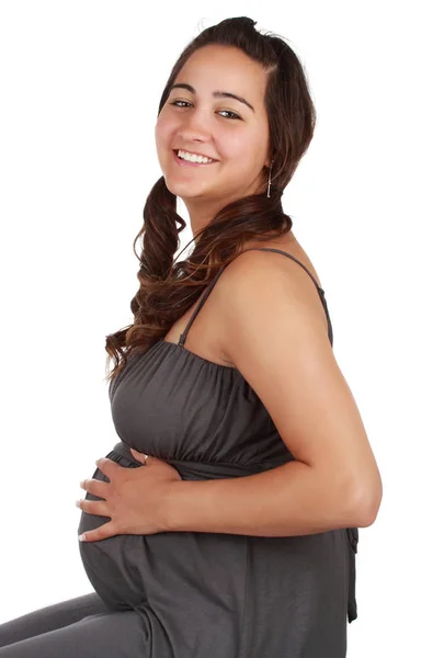 Retrato Una Hermosa Mujer Embarazada — Foto de Stock