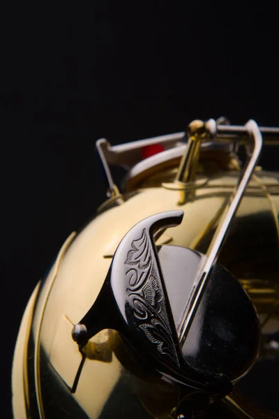 Tenor Saxofon Detail Spodní Konec — Stock fotografie