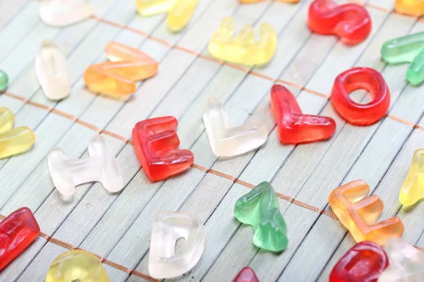 Letras Doces Muito Perto — Fotografia de Stock