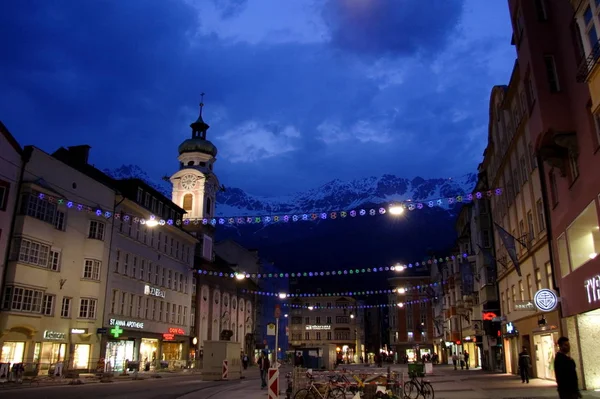 stock image Innsbruck buildings  at  evening, Austria