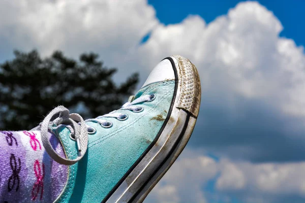 Shoe Clouds Background — Stock Photo, Image