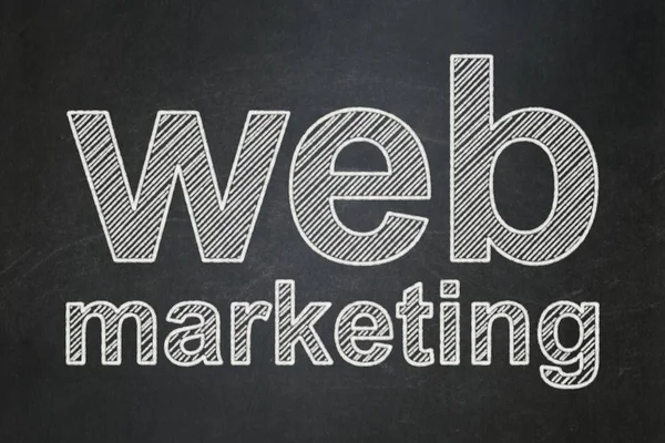 Webbdesign Koncept Text Web Marketing Black Svarta Tavlan Bakgrund — Stockfoto