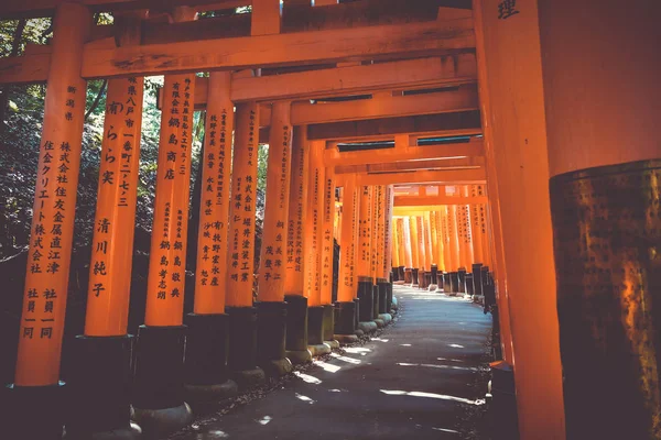 Santuário Fushimi Inari Taisha Torii Kyoto Japão — Fotografia de Stock