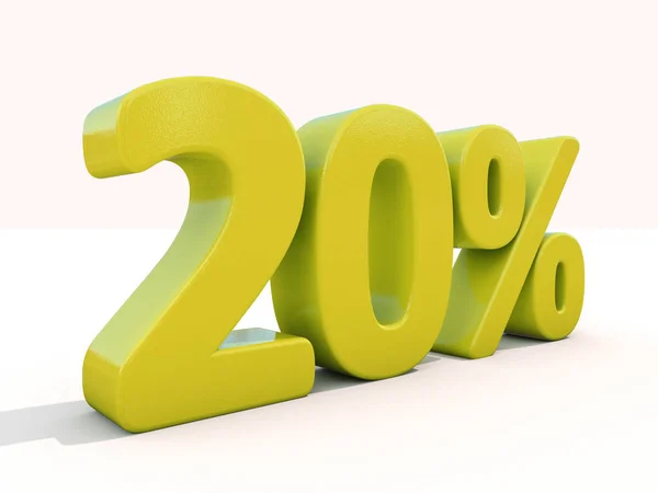 Percentage Rate Icon White Background Discount Illustration — Stock Photo, Image