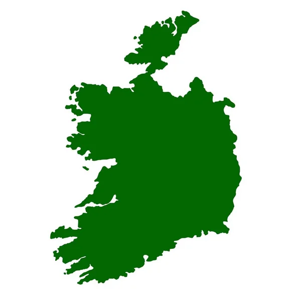 Mapa Irlanda Aislado Sobre Fondo Blanco — Foto de Stock