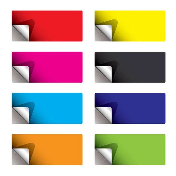 Sticker Set Avec Boucle Angle Variation Colorée — Photo