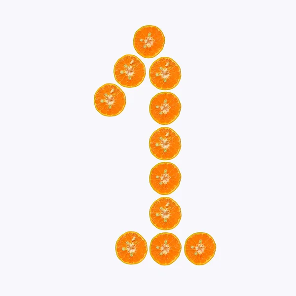 Create Number Orange One — Stock Photo, Image