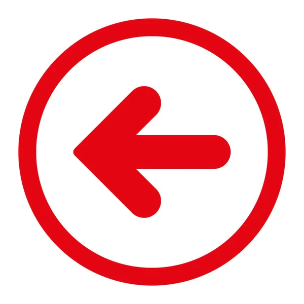 Βέλος Αριστερά Εικονίδιο Ράστερ Σύμβολο Αυτό Στρογγυλεμένες Επίπεδη Σύρεται Κόκκινο — Φωτογραφία Αρχείου
