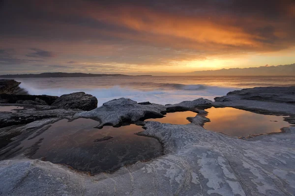 Sunrise Reflections Yena Located Botany Bay National Park Lpart Kurnell — Stock Photo, Image