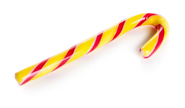 Édes Stick Candy Cane Izolált Fehér Háttér — Stock Fotó