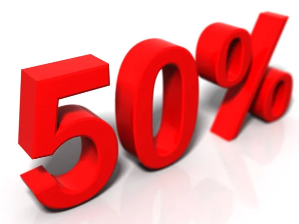 Gerenderd Percentage Teken — Stockfoto