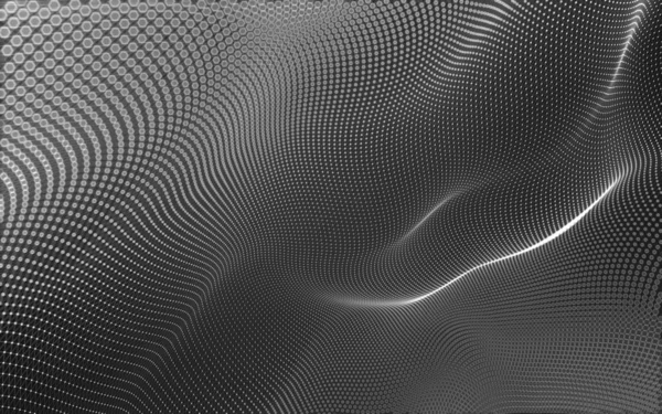 Streszczenie Przestrzeni Wielokątnej Niskie Poli Ciemne Tło Łączącymi Kropkami Liniami — Zdjęcie stockowe