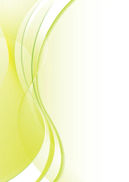 Abstrakter Grün Weißer Hintergrund Mit Fließenden Linien Und Kopierraum — Stockfoto