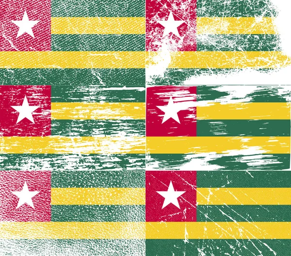 Bandeira Togo Com Textura Antiga Ilustração — Fotografia de Stock