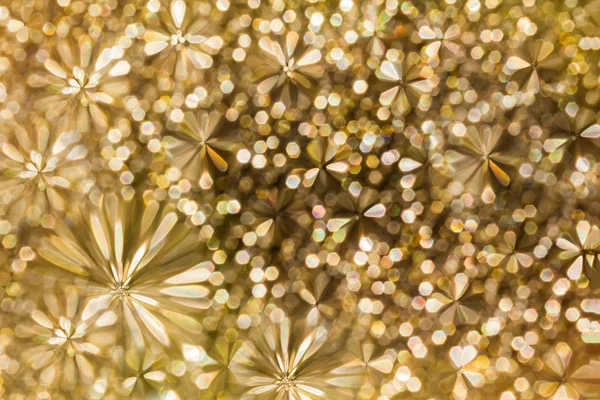 Abstract Background Flower Shape Golden Glitter Bokeh — Stock Photo, Image