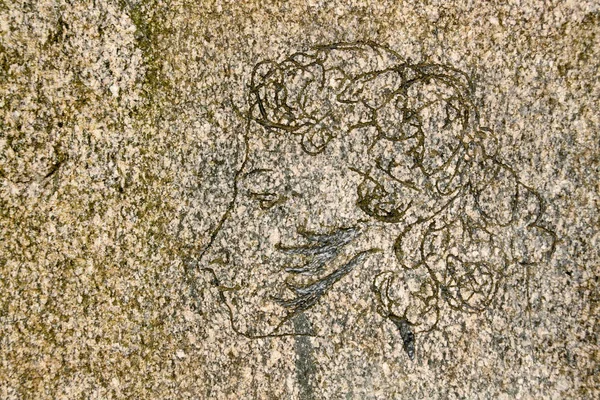 Retrato Pushkin Pedra Closeup — Fotografia de Stock