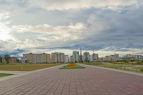 Rossii Arhetekturnye City Monuments Attractions Quay Nefteyugansk — Stock Photo, Image