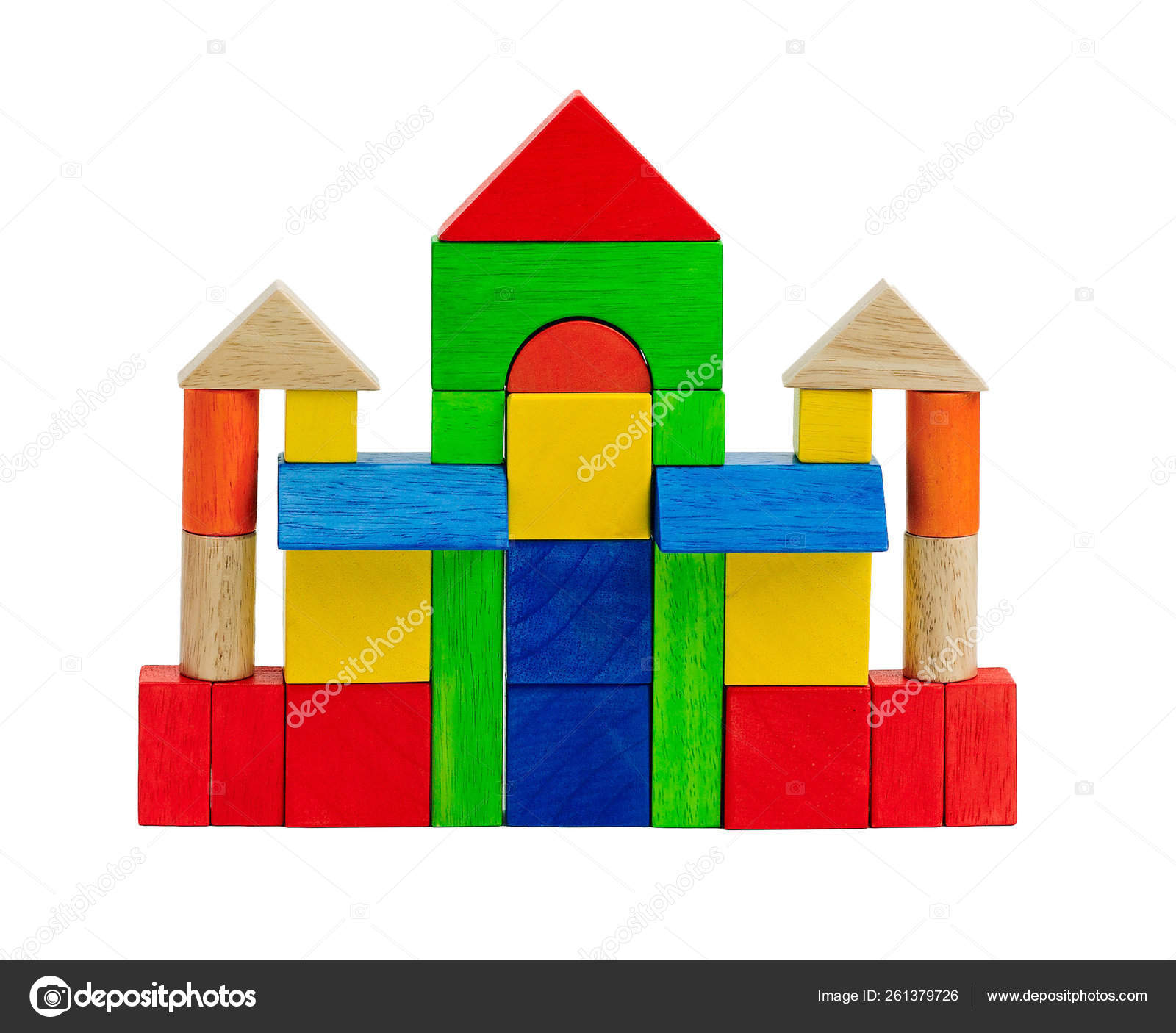 Castelo Infantis Bloco De Brinquedos Construindo Ilustração De