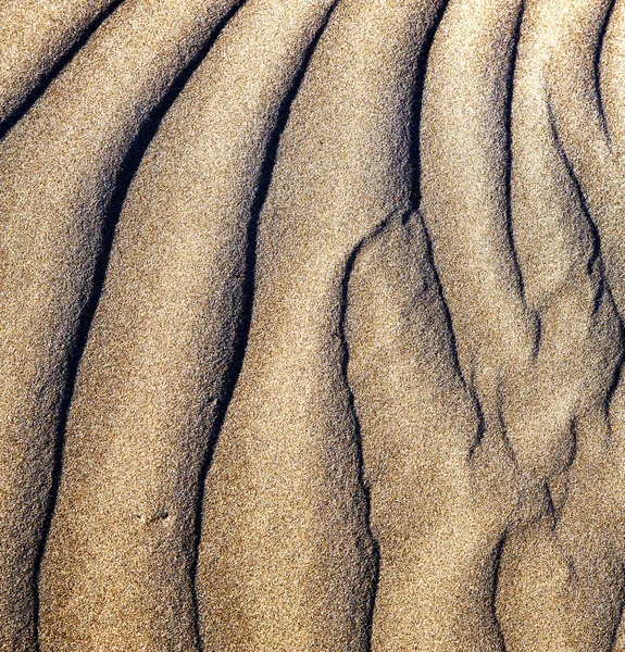 Textura Abstrato Uma Areia Seca Espanha Lanzarote Praia — Fotografia de Stock