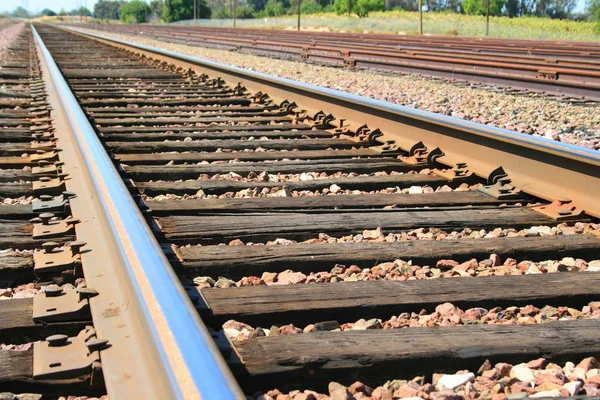 Primer Plano Del Ferrocarril Infinito — Foto de Stock