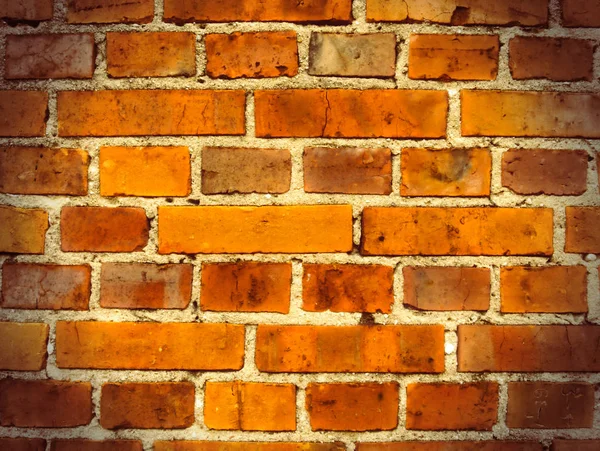 Chiudere Vecchio Muro Mattoni Mattone Visibile Varie Tonalità Rosso — Foto Stock