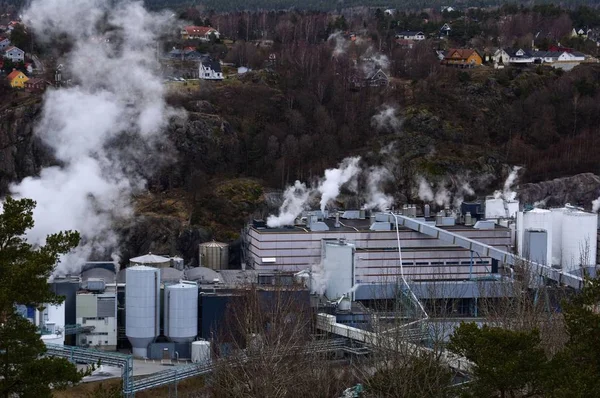 Norske Skog Saugbrugs Paper Mill Noorwegen — Stockfoto