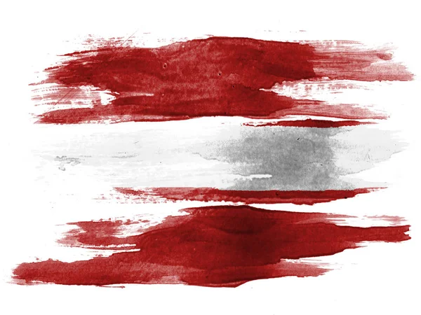 Latvian Flag Painted White Paper Watercolor — Stock Photo, Image