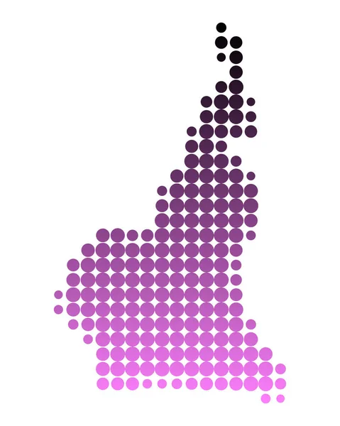 Mapa Camerún Plano Gráfico Ilustración Mapa Geográfico Simple —  Fotos de Stock
