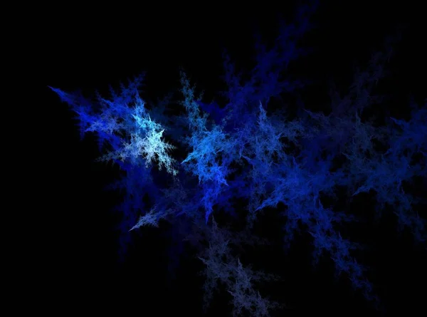 Abstract Fractal Black Background Vibrant Colors — Stock Photo, Image