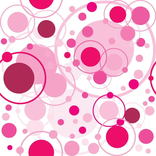 Růžové Kruhy Tečky Vzorek Abstraktní Pozadí — Stock fotografie