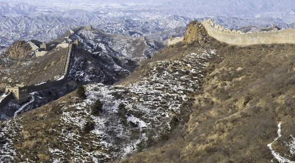 Section Great Wall China Winter — Stock Photo, Image