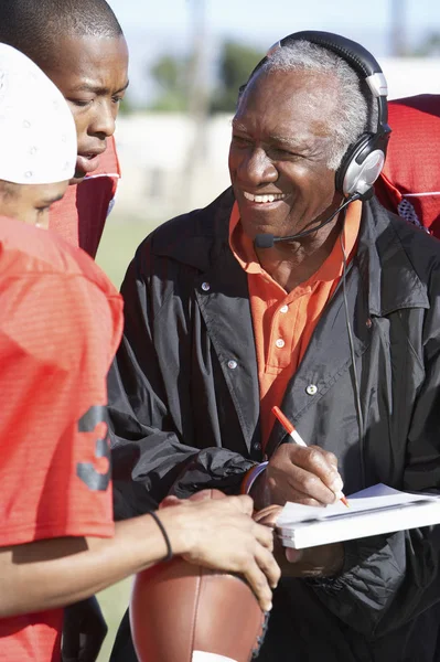 Senior Coach Rugby Players — Stock Photo, Image